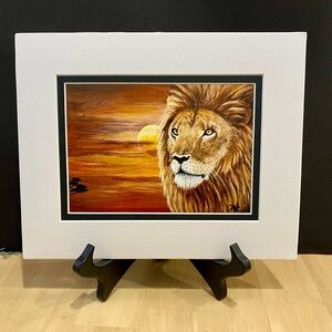 Hand Crafted Lion Art Print